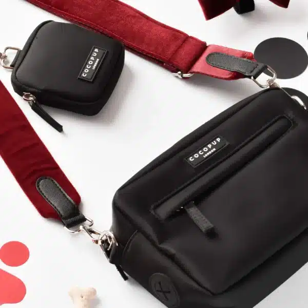 walk bag black and red