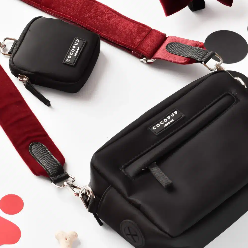 walk bag black and red