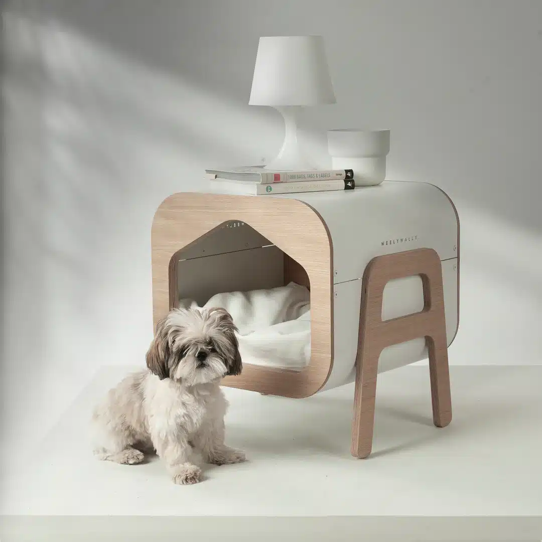 oslowhitedog bedside dog bed