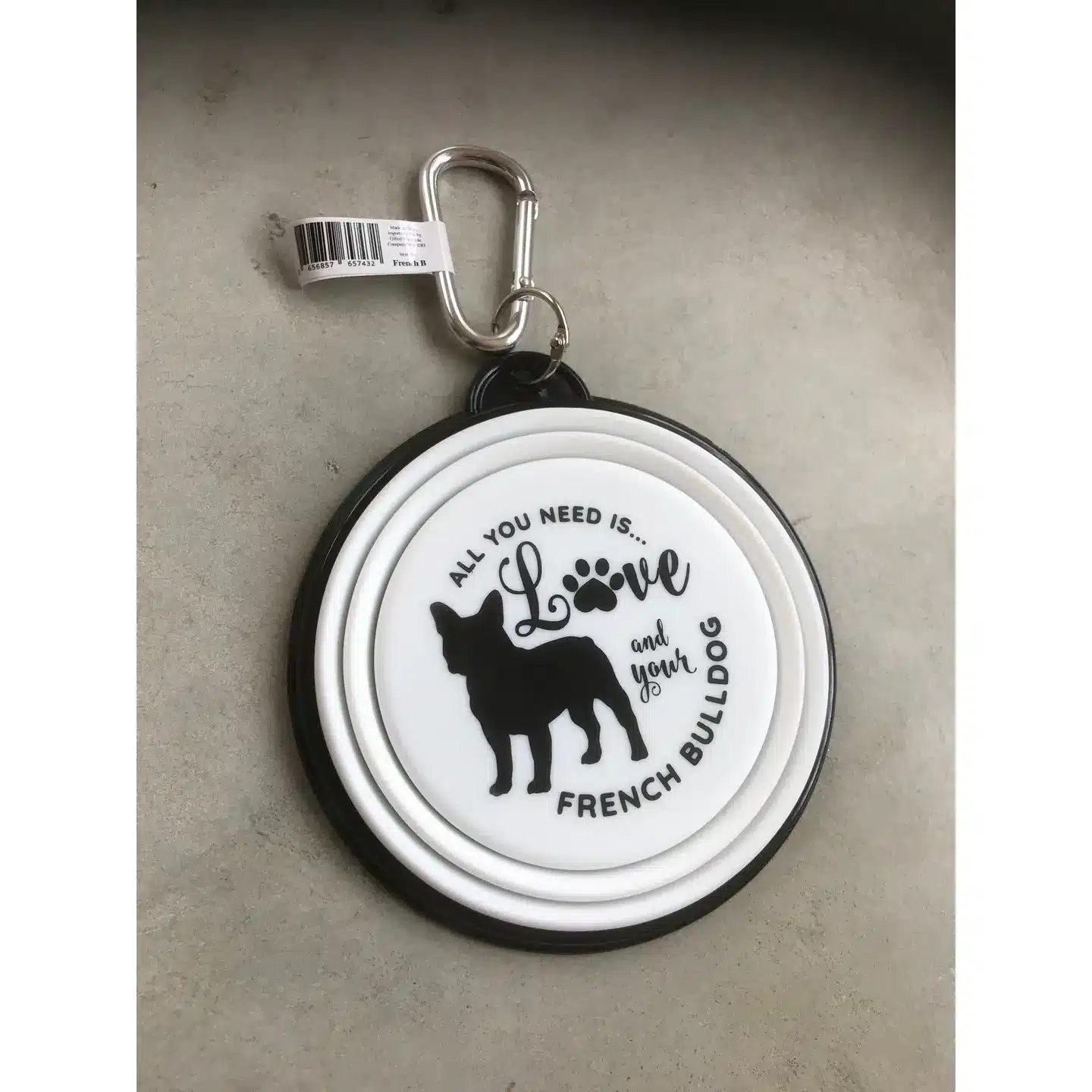 cf1d80db3f05751b12f3196b7f6c5f39307a062aa4c48d366a2d51532a4724b2 (1) French Bulldog Travel Pet Bowl - Image 1