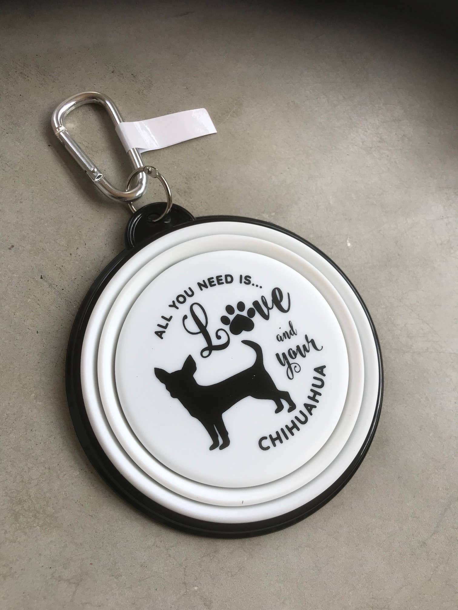 original (1) Chihuahua Smooth Travel Pet Bowl - Image 1