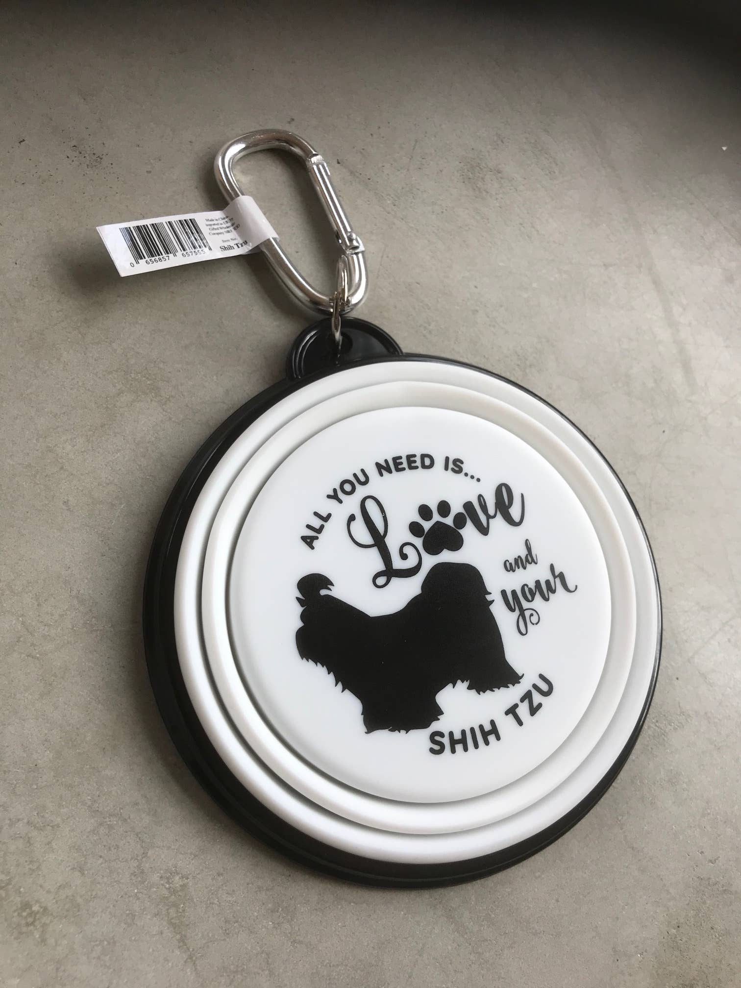 original (2) Shih Tzu Travel Pet Bowl - Image 1