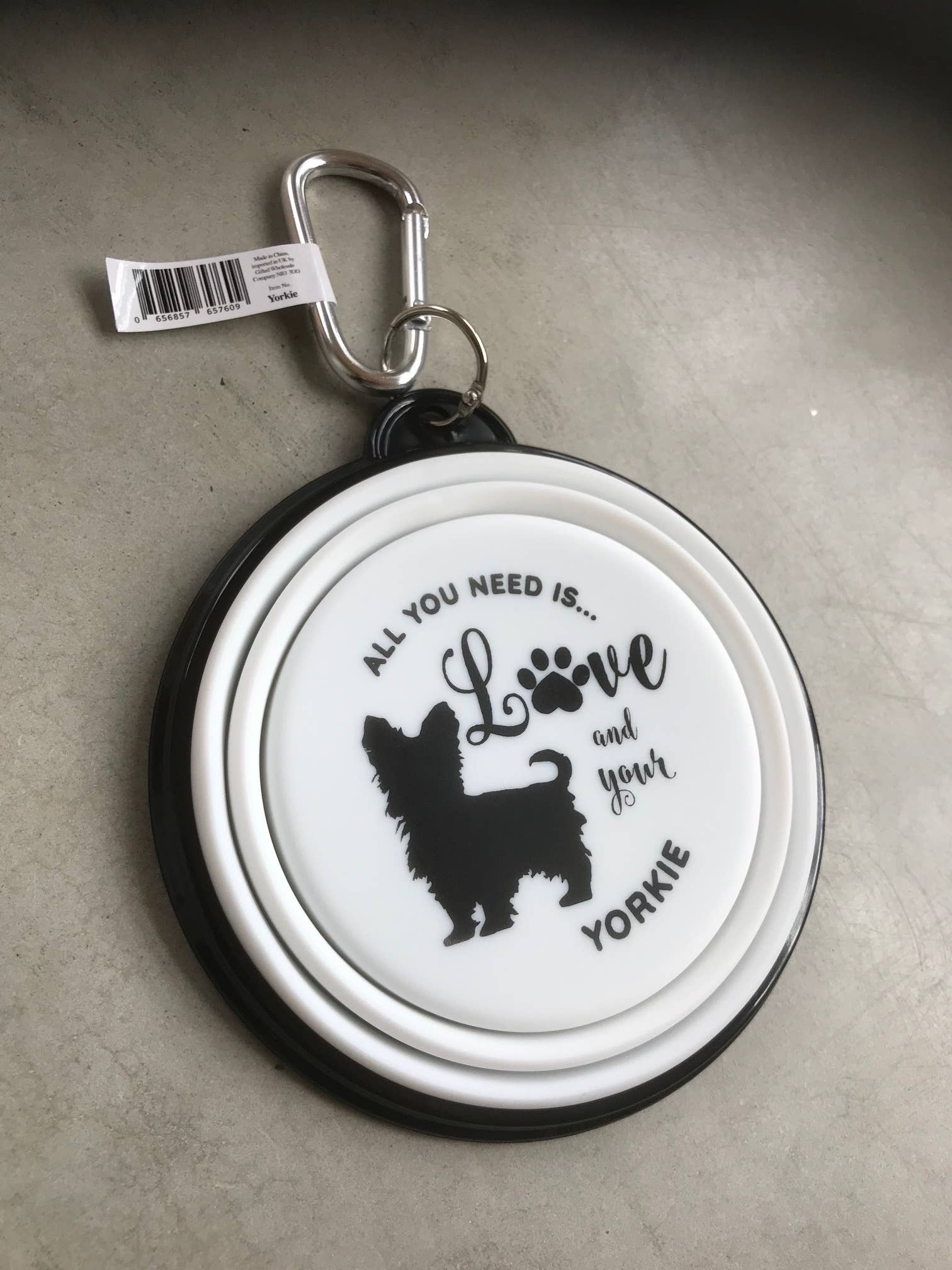 original (4) Yorkshire Terrier Travel Pet Bowl - Image 1