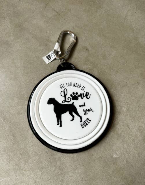 original (6) Boxer Travel Pet Bowl - Image 1