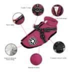dog coat with harness attributes