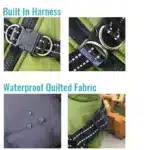 dog coat with harness detail