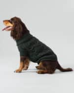 cable knit pullover green
