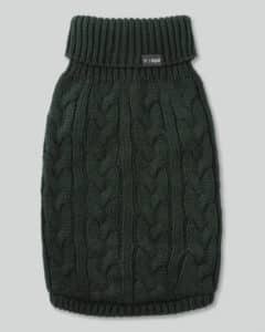 cable knit pullover green