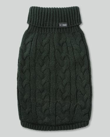 cable knit pullover green