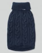 cable knit pullover blue