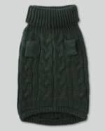 cable knit pullover green