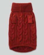 cable knit pullover red