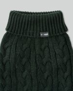 cable knit pullover green