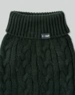cable knit pullover green