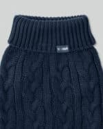 cable knit pullover blue