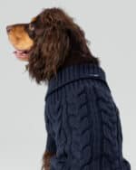 cable knit pullover blue