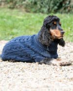 cable knit pullover blue